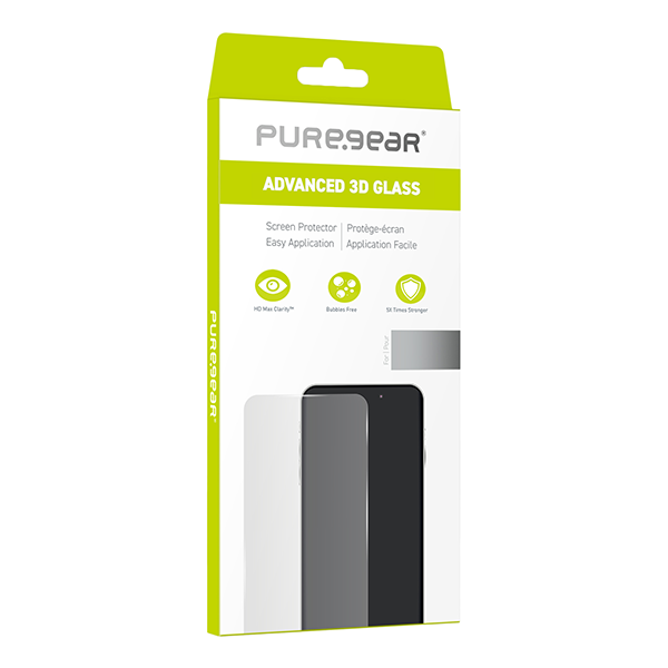 מגן מסך זכוכית לאייפון 16 פרו מקס איכותי PureGear Advanced 3D Glass