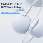 כבל טעינה 1 מטר והעברת נתונים מהירה Type-C 60W מבית Yesido CA154