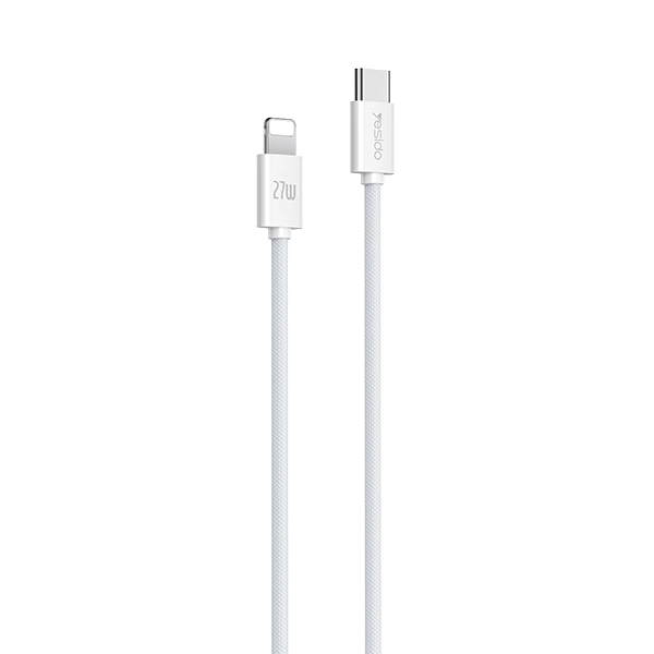 כבל טעינה ונתונים שזור Type-C לLightning אורך 2 מטר 27W מבית Yesido CA171