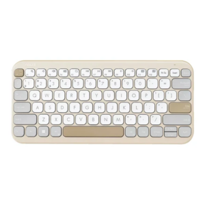 מקלדת בלוטוס קצרה עם מקש Copilot נוחה ושקטה Asus KW100 בז'