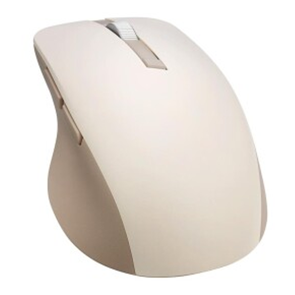 עכבר אלחוטי Bluetooth ארגונומי עם 6 כפתורים שקט ונייד Asus MD200 בז'
