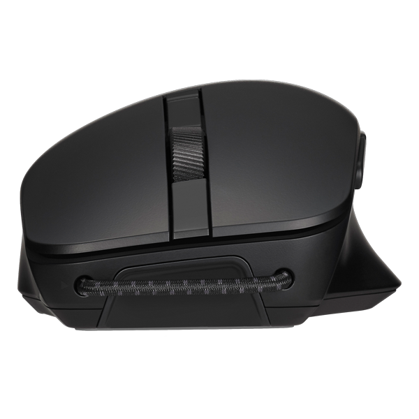 עכבר אלחוטי Bluetooth ארגונומי עם 6 כפתורים שקט ונייד Asus MD200 שחור