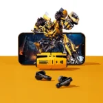 אוזניות אלחוטיות צהובות TF-T01 Pro עם סינון רעשים ומצב גיימינג מבית Transformers
