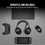 אוזניות גיימינג אלחוטיות Corsair Hs55 Wireless שחור עם שמע איכותי ונוחות מירבית