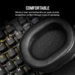 אוזניות גיימינג אלחוטיות Corsair Hs55 Wireless שחור עם שמע איכותי ונוחות מירבית