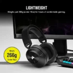 אוזניות גיימינג אלחוטיות Corsair Hs55 Wireless שחור עם שמע איכותי ונוחות מירבית