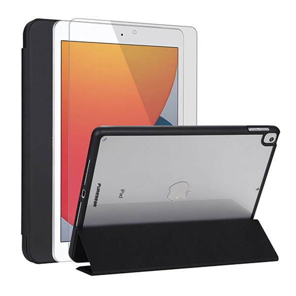 כיסוי Folio ומגן מסך זכוכית לאייפד 10.2 דור 7-9 מבית PureGear