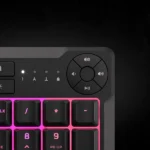 מקלדת גיימינג Corsair K55 Core שחור עם תאורת Rgb עוצמתית וכפתורי מדיה ייעודיים