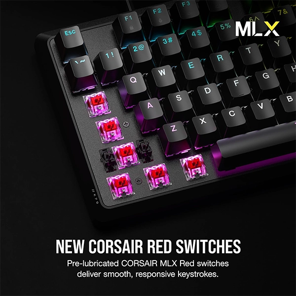 מקלדת גיימינג מכנית Corsair K70 Rgb Pro עם מתגי Cherry Mx ותאורת Rgb לכל מקש