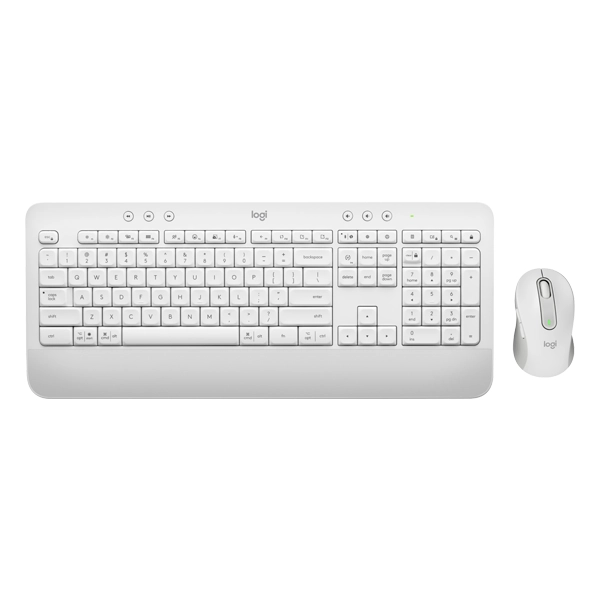מקלדת ועכבר אלחוטיים לבן Logitech MK650