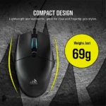 עכבר גיימינג Corsair Katar Pro Ultra Light עם חיישן 12,400 Dpi ועיצוב קל במיוחד