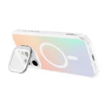 כיסוי שקוף צבעוני לאייפון 11 עם סטנד תומך MagSafe איכותי | Grip Case Crystal Pro