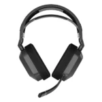 אוזניות גיימינג אלחוטיות Corsair Hs80 Max Wireless שחור עם שמע היקפי Dolby Atmos ומיקרופון איכותי