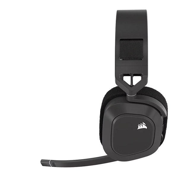 אוזניות גיימינג אלחוטיות Corsair Hs80 Max Wireless שחור עם שמע היקפי Dolby Atmos ומיקרופון איכותי