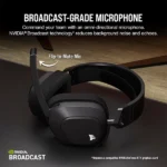 אוזניות גיימינג אלחוטיות Corsair Hs80 Max Wireless שחור עם שמע היקפי Dolby Atmos ומיקרופון איכותי