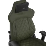 כיסא גיימינג Corsair Tc500 Luxe Sherwood בירוק כהה עם תמיכה ארגונומית וריפוד נושם
