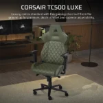 כיסא גיימינג Corsair Tc500 Luxe Sherwood בירוק כהה עם תמיכה ארגונומית וריפוד נושם