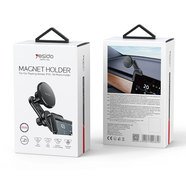 מעמד מגנטי לרכב תומך MagSafe עם סיבוב 360° מותאם למסכים Yesido C213