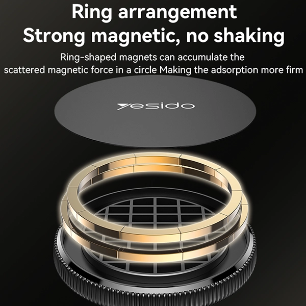 מעמד מגנטי לרכב תומך MagSafe עם סיבוב 360° מותאם למסכים Yesido C213