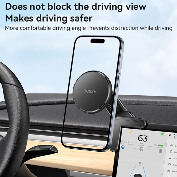 מעמד מגנטי לרכב תומך MagSafe עם סיבוב 360° מותאם למסכים Yesido C213