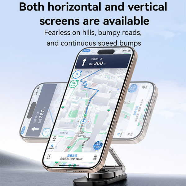 מעמד מגנטי מתקפל לרכב עם סיבוב 360° והתאמה לרוב הסמארטפונים | Yesido C222