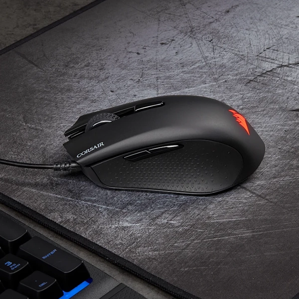 עכבר גיימינג Corsair Harpoon Rgb Pro עם חיישן אופטי 12,000 Dpi ותאורת Rgb דינמית