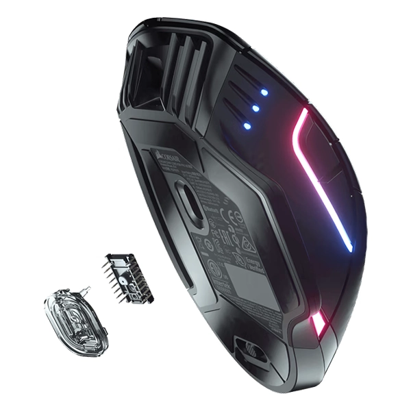 עכבר גיימינג אלחוטי Corsair DARK CORE RGB PRO עם חיישן 18,000 DPI ותמיכה בשלושה מצבי חיבור