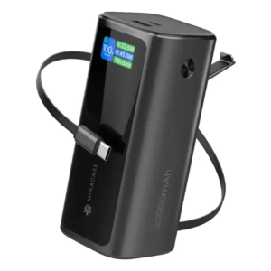 סוללת טעינה ניידת 20,000mAh 130W עם כבל נשלף וצג דיגיטלי | Miracase MPBC20PD130W
