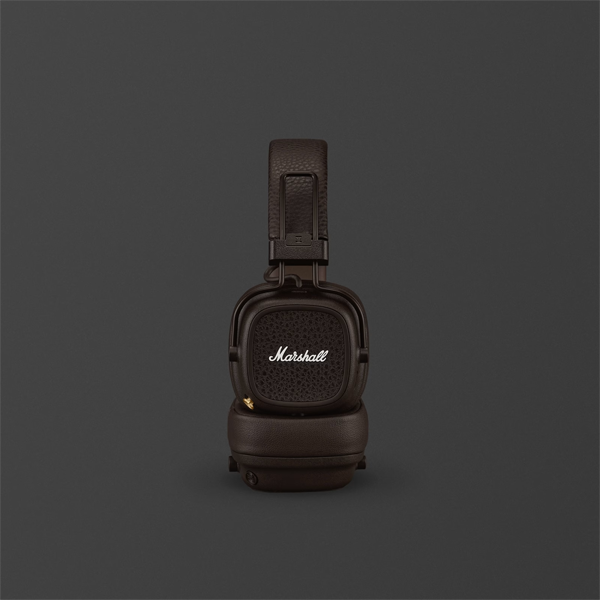 אוזניות אלחוטיות Marshall Major 5 חום | 100+ שעות נגינה ועיצוב מתקפל