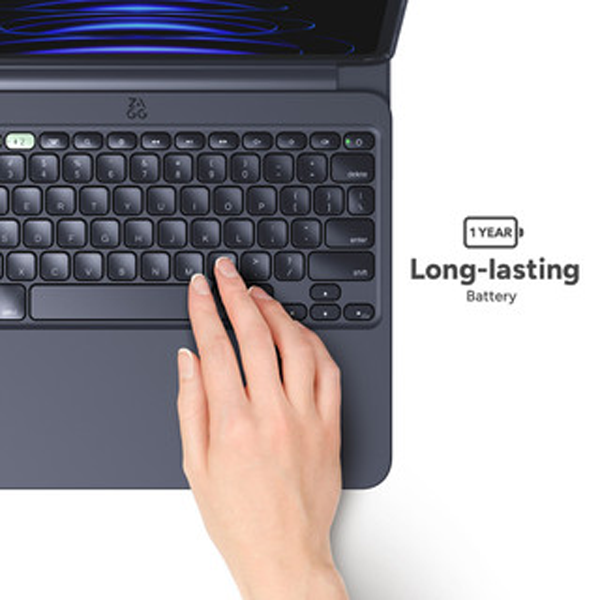 כיסוי מקלדת לאייפד אייר 11 אינץ׳ (M2) שחור | ZAGG Pro Keys 2