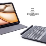 כיסוי מקלדת לאייפד אייר 13 אינץ׳ (M2) שחור | ZAGG Pro Keys 2