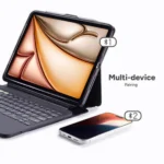 כיסוי מקלדת לאייפד אייר 13 אינץ׳ (M2) שחור | ZAGG Pro Keys 2