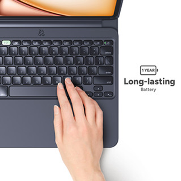 כיסוי מקלדת לאייפד אייר 13 אינץ׳ (M2) שחור | ZAGG Pro Keys 2
