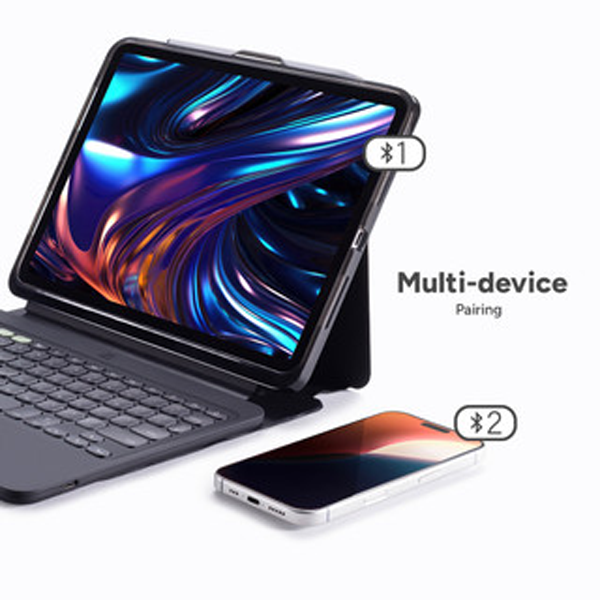 כיסוי מקלדת לאייפד פרו 11 אינץ׳ (M4) שחור | ZAGG Pro Keys 2