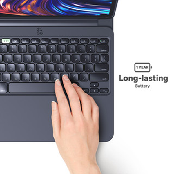 כיסוי מקלדת לאייפד פרו 11 אינץ׳ (M4) שחור | ZAGG Pro Keys 2