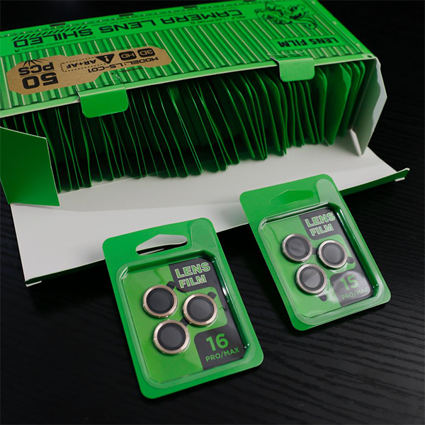 מגן מצלמה לאייפון 16 פלוס אפור עמיד וקשיח | Camera Lens Protector