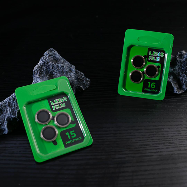 מגן מצלמה לאייפון 16 פלוס אפור עמיד וקשיח | Camera Lens Protector