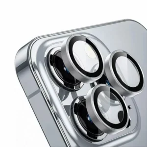 מגן מצלמה לאייפון 16 פלוס כסוף עמיד וקשיח | Camera Lens Protector