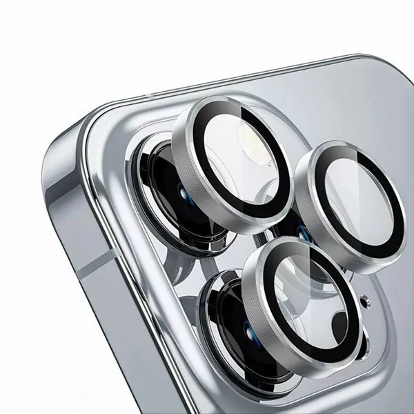 מגן מצלמה לאייפון 16 פרו מקס כסוף עמיד וקשיח | Camera Lens Protector