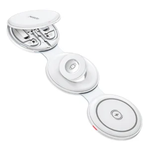 מטען אלחוטי מתקפל 5 ב-1 לאייפון, Apple Watch ו-AirPods לבן | Yesido DS29
