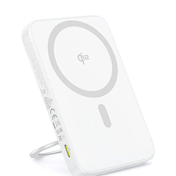 סוללת גיבוי מגנטית 5000mAh 20W לבנה תומכת MagSafe עם מעמד | Baseus Picogo