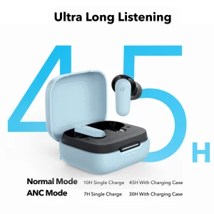 אוזניות אלחוטיות Anker Soundcore P30i כחולות עם סינון רעשים וסאונד עוצמתי