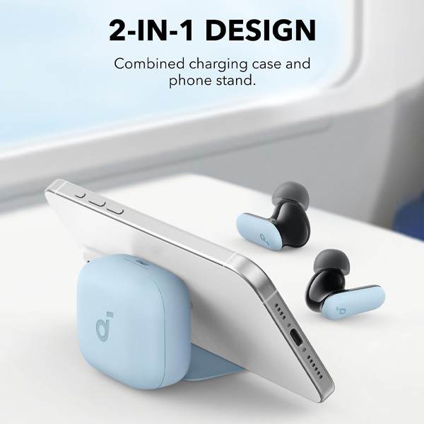אוזניות אלחוטיות Anker Soundcore P30i כחולות עם סינון רעשים וסאונד עוצמתי