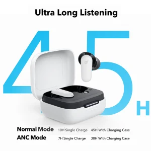 אוזניות אלחוטיות Anker Soundcore P30i לבנות עם סינון רעשים וסאונד עוצמתי