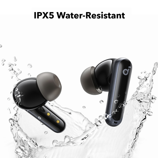 אוזניות אלחוטיות Anker Soundcore P40i שחורות | סינון רעשים חכם וטעינה אלחוטית