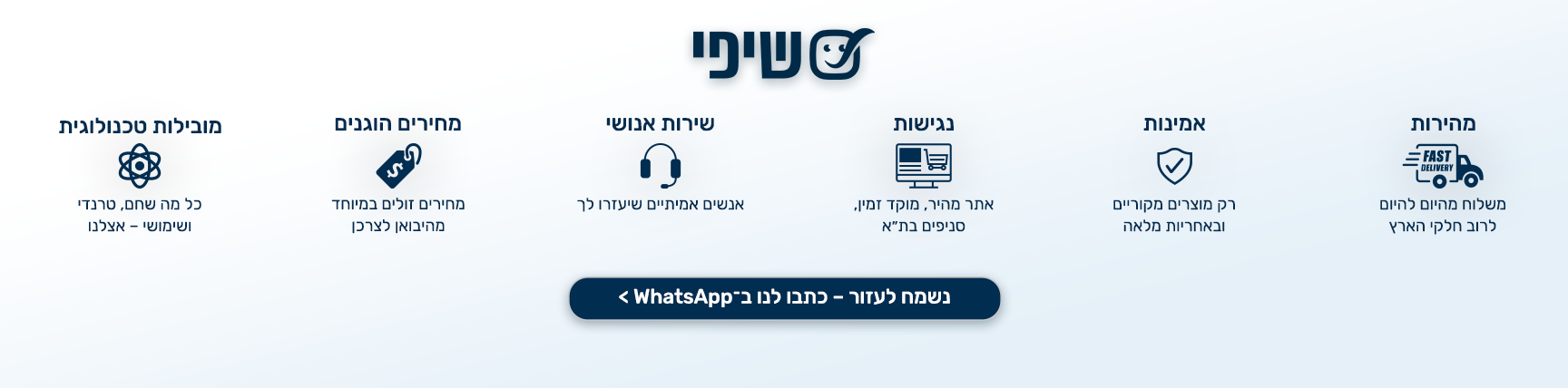 שיפי - רשת סלולר וטכנולוגיה מובילה כבר 13 שנים