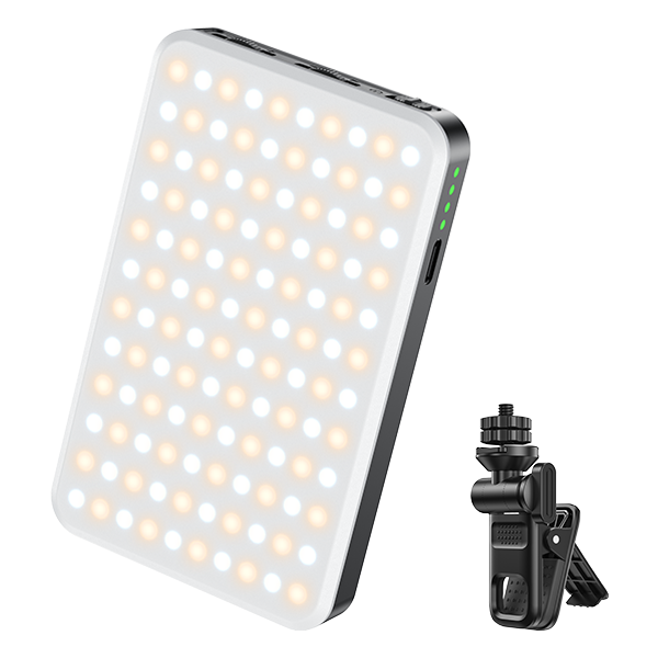 נורת סלפי LED ניידת עם קליפס | D10 – עוצמה קומפקטית לצילום מושלם בכל מצב