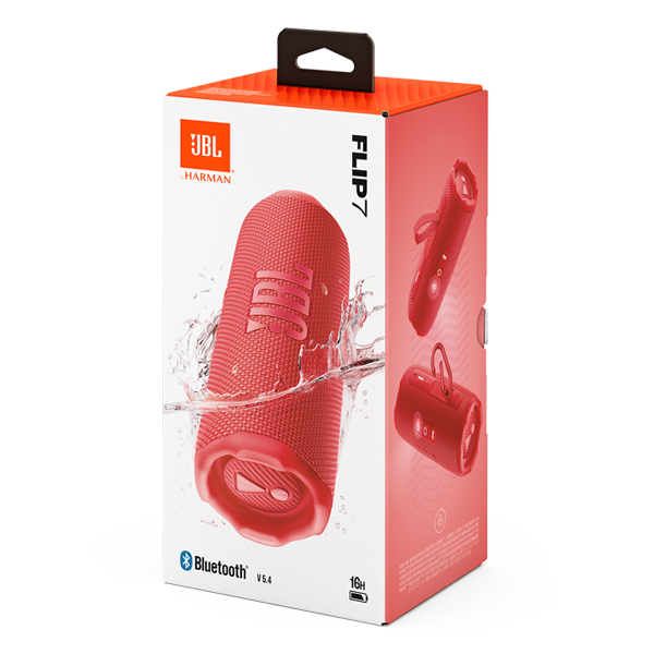 רמקול אלחוטי JBL Flip 7 אדום | סאונד איכותי ועוצמתי במיוחד