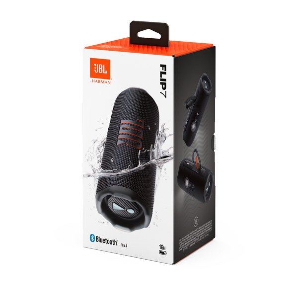 רמקול אלחוטי JBL Flip 7 שחור | סאונד איכותי ועוצמתי במיוחד