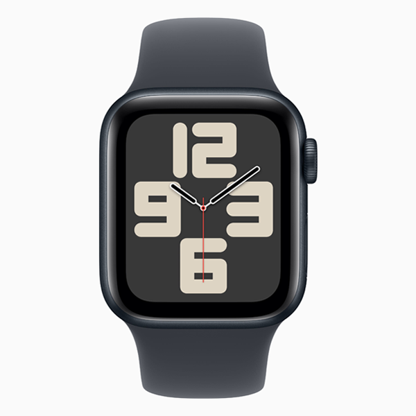 שעון חכם Apple Watch 40mm SE 2024 GPS בצבע Midnight Aluminum | רצועה שחורה S/M